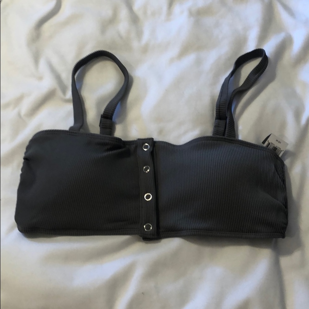 NWT Aerie gray swim top